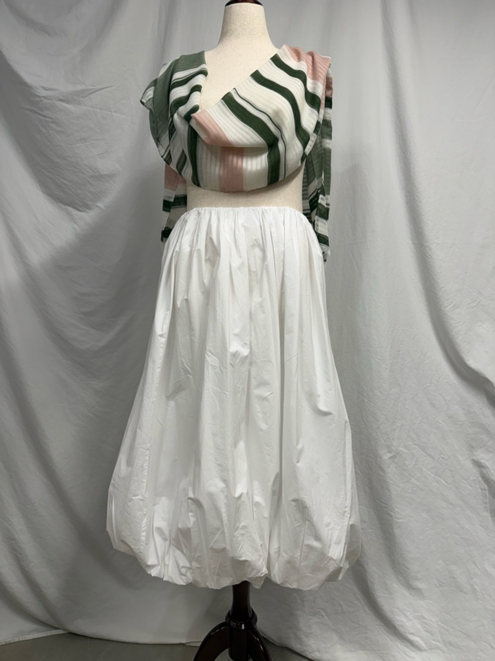 LOFT Bubble Balloon Midi Skirt 100% Cotton Lined